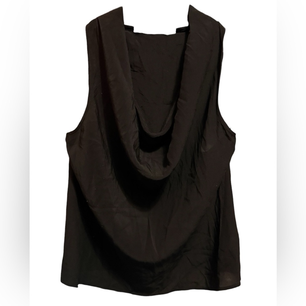 TRINA TURK Crowl Neck Elegant Black Sleeveless Top